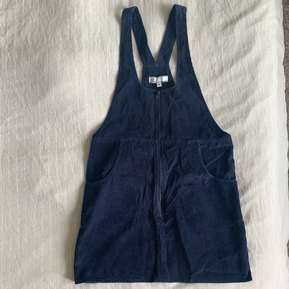 Blue Corduroy Skirt Romper